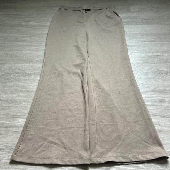 Baggy Wide Leg Tan Dress Pants by H&M | 11" Leg Opening Y2K Vintage - Picture 1 of 6
